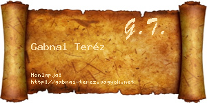 Gabnai Teréz névjegykártya
